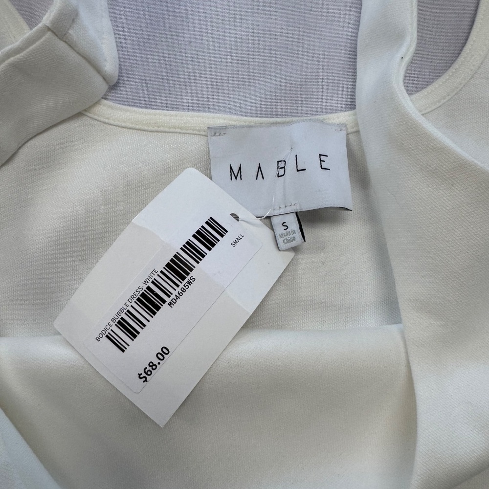 Mable Bubble Dress White Size S - Picture 4 of 9